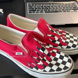 Checkered Flame Vans